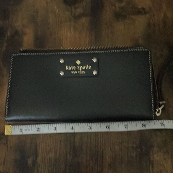 Kate Spade Grand Street Layton Bgnvillea purse Wallet Leather Black NWOT - Picture 4 of 5